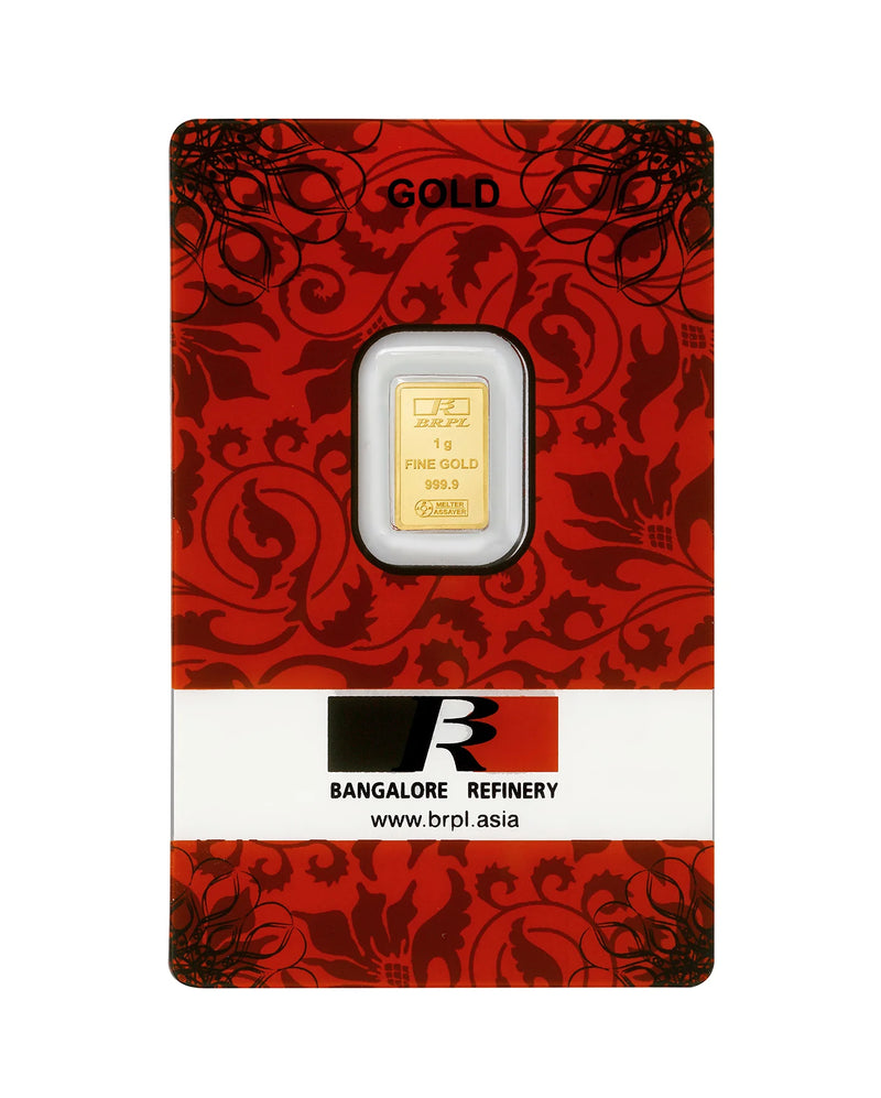 1g 24KT 999 Gold Bar– BRPL